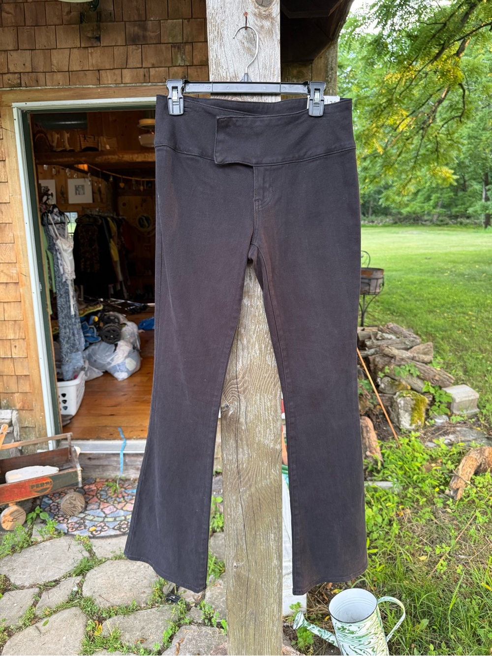 NWT PacSun Y2K Low Rise Bootcut Pants with Silver Butterfly Graphic - Picture 3 of 5